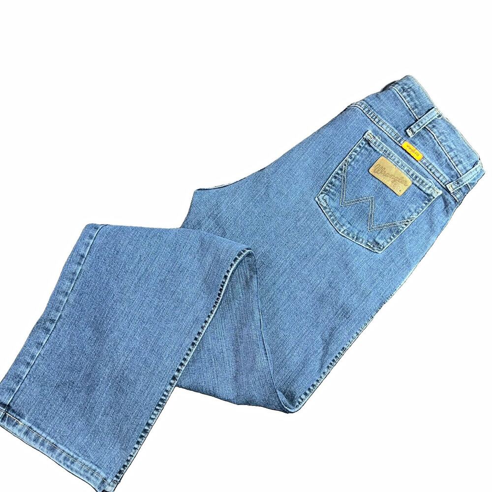 Wrangler FR Advanced Comfort Men's Blue Denim Cotton Work Pants 31MWZ